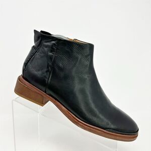 Franco Sarto Women's Black Ankle Booties Size 8M Almond Toe Classic Fall
